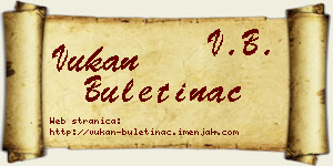 Vukan Buletinac vizit kartica